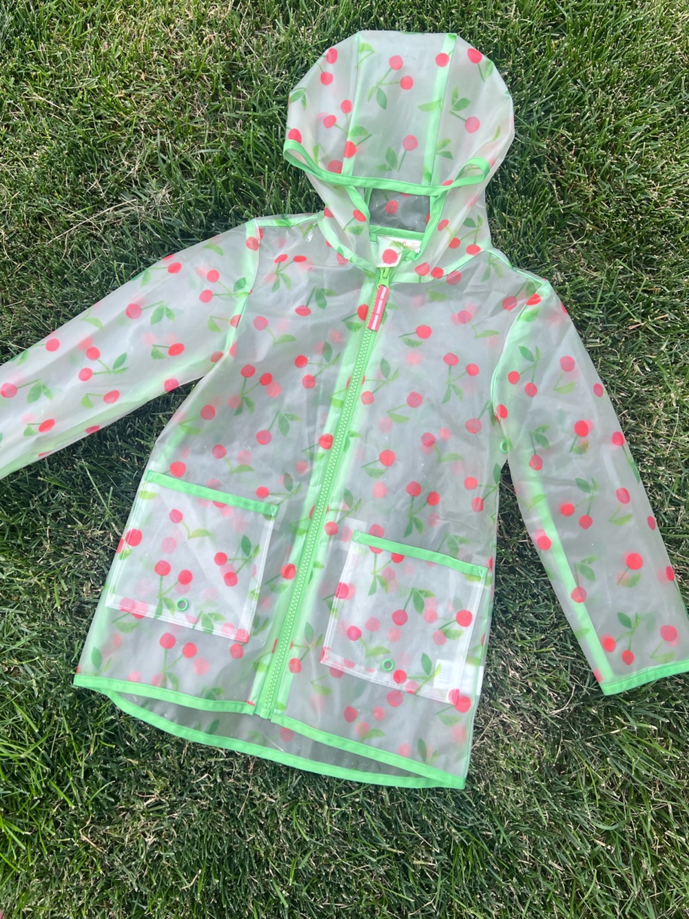 Cat & Jack Clear Cherry Rain Jacket 4T